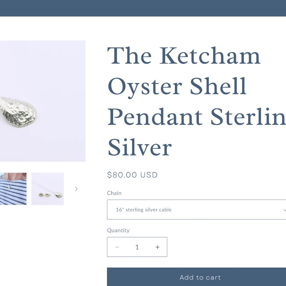 Patsy Kane Ketcham Oyster Shell Pendant - image 1